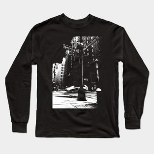 New York Street Sign Long Sleeve T-Shirt